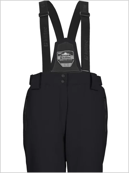Killtec: Womens Insulated Ski Pants With Braces - Black (sizes 20-28) 3 Killtec: Womens Insulated Ski Pants With Braces - Black (sizes 20-28) - Image 3
