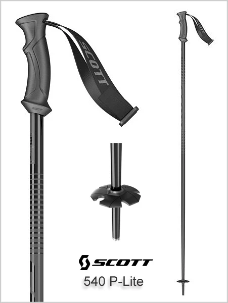 Scott Sports: Unisex 540 P-Lite Black Ski Poles 1 Scott Sports: Unisex 540 P-Lite Black Ski Poles