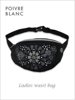 Poivre Blanc: Poivre Blanc Ladies Waist Bag - Fantasy Black