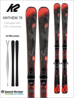 K2 Skis: Anthem 78 Skis & Marker ER3 10 Quikclik Bindings