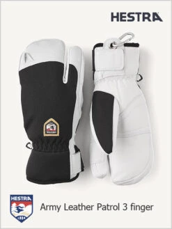 Hestra: Army Leather Patrol 3 Finger Gloves - Black