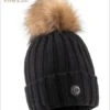 Poivre Blanc: Poivre Blanc Chunky Knit Hat - Black