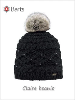 Barts: Claire Beanie (with Rhinestones) - Black