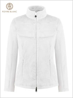 Poivre Blanc: Cosy Fleece Jacket (full Zip) - White 7 Poivre Blanc: Cosy Fleece Jacket (full Zip) - White -Ski Gear Store CosyFleece 1630 White1