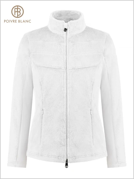 Poivre Blanc: Cosy Fleece Jacket (full Zip) - White 4 Poivre Blanc: Cosy Fleece Jacket (full Zip) - White - Image 4