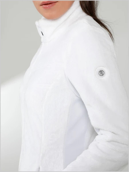 Poivre Blanc: Cosy Fleece Jacket (full Zip) - White 2 Poivre Blanc: Cosy Fleece Jacket (full Zip) - White - Image 2