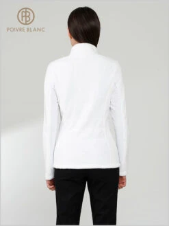 Poivre Blanc: Cosy Fleece Jacket (full Zip) - White 6 Poivre Blanc: Cosy Fleece Jacket (full Zip) - White -Ski Gear Store CosyFleece 1630 White4