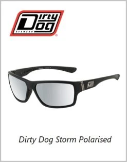 Dirty Dog: Dirty Dog Storm Sunglasses - Black (Grey/silver Polarised)