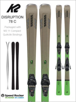 K2 Skis: Disruption 78C Skis And Marker M3 11 Compac Quikclik Bindings