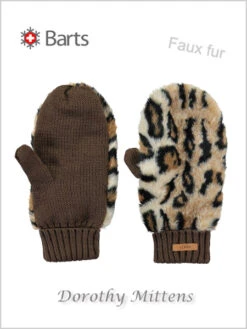 Barts: Dorothy Mittens - Faux Fur Leopard