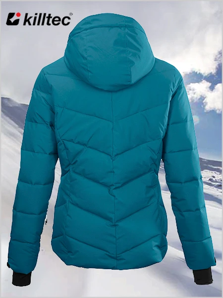 Killtec: Down Look Ski Jacket - Dark Turquoise (sizes 18-24) 2 Killtec: Down Look Ski Jacket - Dark Turquoise (sizes 18-24) - Image 2