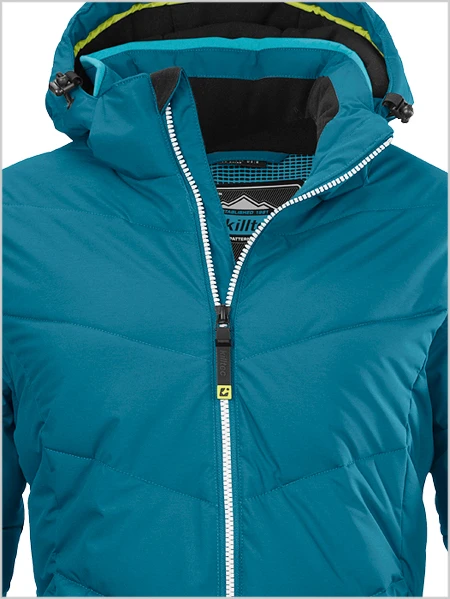 Killtec: Down Look Ski Jacket - Dark Turquoise (sizes 18-24) 3 Killtec: Down Look Ski Jacket - Dark Turquoise (sizes 18-24) - Image 3