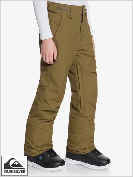 Quiksilver: Estate Snow Pants - Military Olive 2 Quiksilver: Estate Snow Pants - Military Olive - Image 2