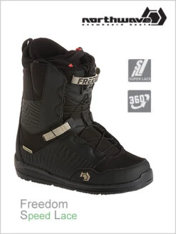 Northwave: Freedom SL Mens Snowboard Boot NEW - Black (26.5)