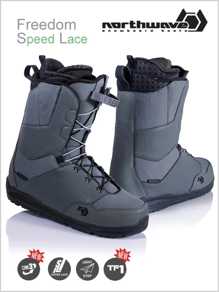 Northwave: Freedom SL Mens Snowboard Boot - NEW Grey 1 Northwave: Freedom SL Mens Snowboard Boot - NEW Grey