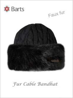 Barts: Fur Cable Bandhat - Faux Fur Black