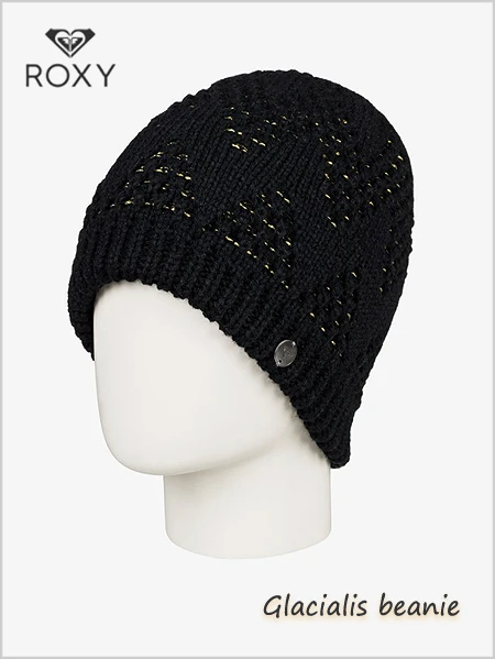 Roxy: Glacialis Beanie - Black 1 Roxy: Glacialis Beanie - Black