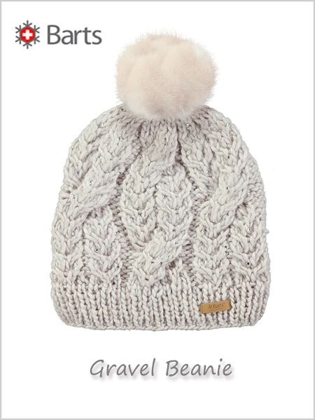 Barts: Barts Gravel Beanie (with Rhinestones) - Oyster 1 Barts: Barts Gravel Beanie (with Rhinestones) - Oyster