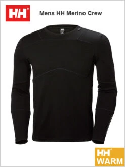 Helly Hansen: Mens - HH Merino Lifa Crew Top - Black