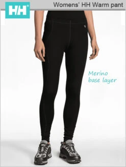 Helly Hansen: HH W Warm Pant (Merino Base Layer) - Black