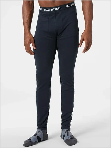 Helly Hansen: Mens - HH Merino Lifa Pant - Navy 2 Helly Hansen: Mens - HH Merino Lifa Pant - Navy - Image 2
