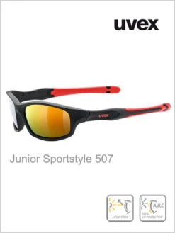 Uvex: Junior - Sportstyle 507 Black (red Mirror Lens)