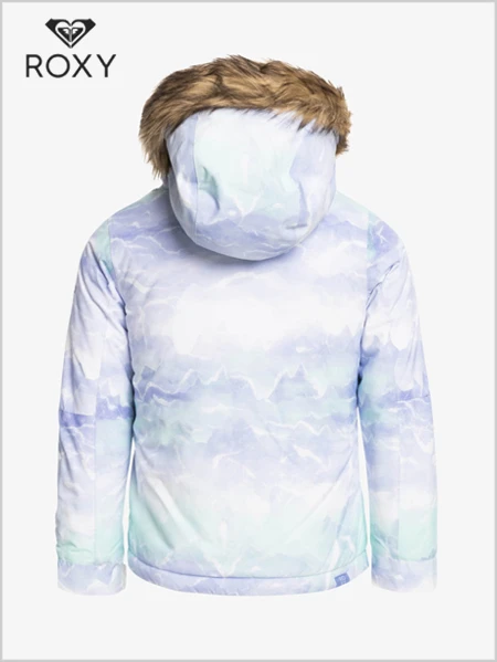 Roxy: Jet Ski SE Girl's Jacket - Fair Aqua 2 Roxy: Jet Ski SE Girl's Jacket - Fair Aqua - Image 2