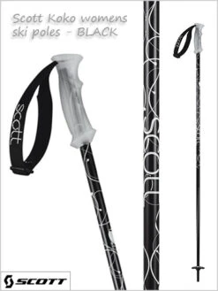 Scott Sports: Womens Ski Poles - NEW Koko Black (only 115cm Now)