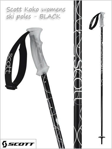 Scott Sports: Womens Ski Poles - NEW Koko Black (only 115cm Now) 1 Scott Sports: Womens Ski Poles - NEW Koko Black (only 115cm Now)