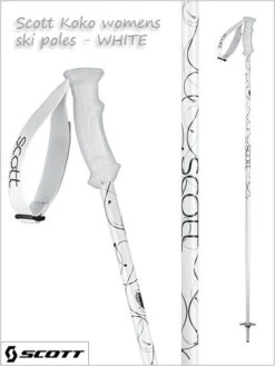 Scott Sports: Womens Ski Poles - NEW Koko White (only 110cm Now)