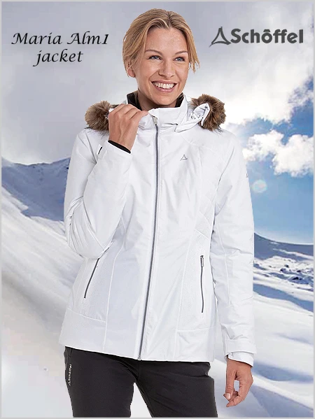 Schoffel: Maria Alm 1 Ski Jacket White (sizes UK 18 - 26) 1 Schoffel: Maria Alm 1 Ski Jacket White (sizes UK 18 - 26)