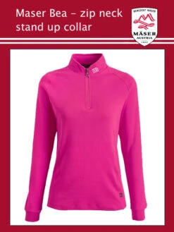 Maser: Maser Bea Stand Up Collar Top - Pink