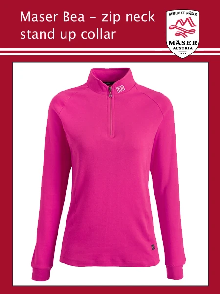 Maser: Maser Bea Stand Up Collar Top - Pink 1 Maser: Maser Bea Stand Up Collar Top - Pink