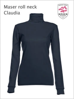 Maser: Maser Womens Claudia Roll Neck - Navy