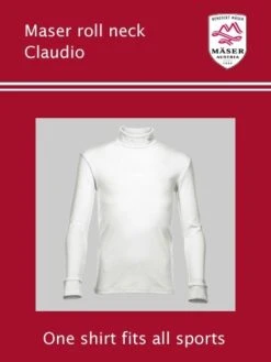 Maser: Maser Claudio Mens Roll Neck - White (small Sizes Only)