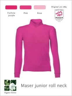 Maser: Maser Junior Roll Neck Top - Pinks