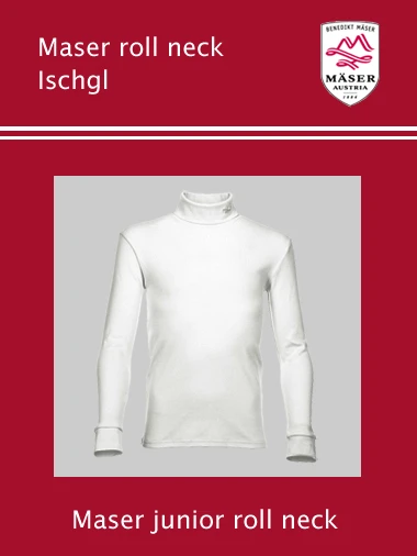 Maser: Maser Ischgl Junior Roll Neck Top - White 1 Maser: Maser Ischgl Junior Roll Neck Top - White