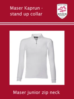 Maser: Maser Kaprun Junior Stand Up Collar Shirt - White