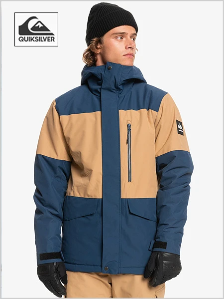 Quiksilver: Mission Block Jacket - Insignia Blue 1 Quiksilver: Mission Block Jacket - Insignia Blue