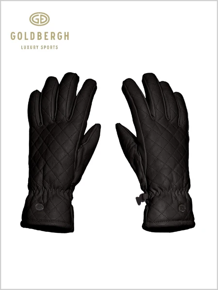 Goldbergh: Nishi Leather Ski Gloves - Black 1 Goldbergh: Nishi Leather Ski Gloves - Black