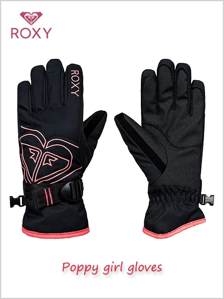 Roxy: Junior: Poppy Girl Gloves - True Black 1 Roxy: Junior: Poppy Girl Gloves - True Black