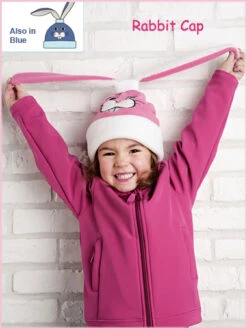 BREKKA: Rabbit Cap (pink Or Blue) - Child
