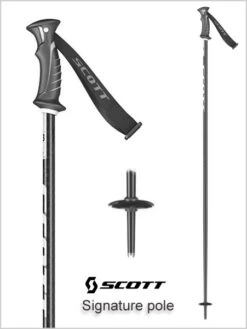 Scott Sports: Unisex Ski Poles - Scott Signature Poles Black