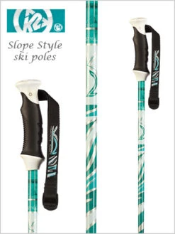 K2 Skis: Womens Ski Poles - Slope Style (silver/ Black) 115cm