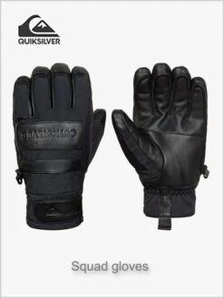 Quiksilver: Travis Rice Leather Gore-Tex Gloves - Black