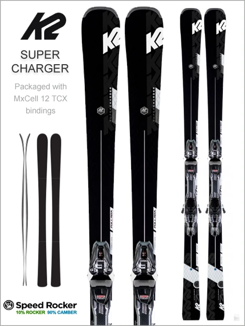 K2 Skis: Super Charger And MxCell 12 TCX Quikclik Bindings 1 K2 Skis: Super Charger And MxCell 12 TCX Quikclik Bindings