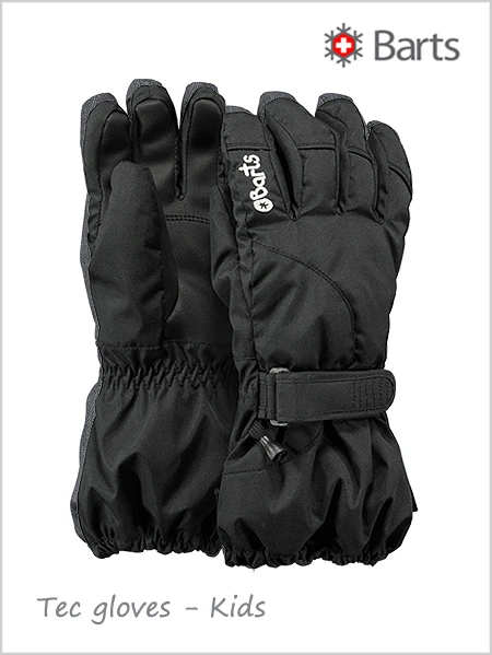 Barts: Child - Junior: Tec Gloves Kids - Black (ages 4-14) 1 Barts: Child - Junior: Tec Gloves Kids - Black (ages 4-14)