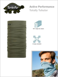 Turtle Fur: Turtle Fur Active Performance - Totally Tubular Lite OD Green 5 Turtle Fur: Turtle Fur Active Performance - Totally Tubular Lite OD Green -Ski Gear Store Totally TubularODGreen3