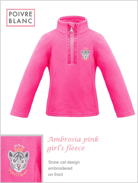 Poivre Blanc: Child / Junior - Ambrosia Pink Girl's Fleece 1 Poivre Blanc: Child / Junior - Ambrosia Pink Girl's Fleece