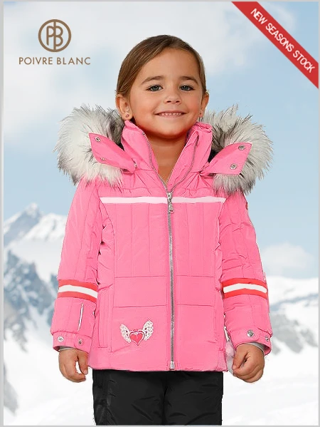 Poivre Blanc: Girls Harriett Ski Jacket - Glory Pink 1 Poivre Blanc: Girls Harriett Ski Jacket - Glory Pink